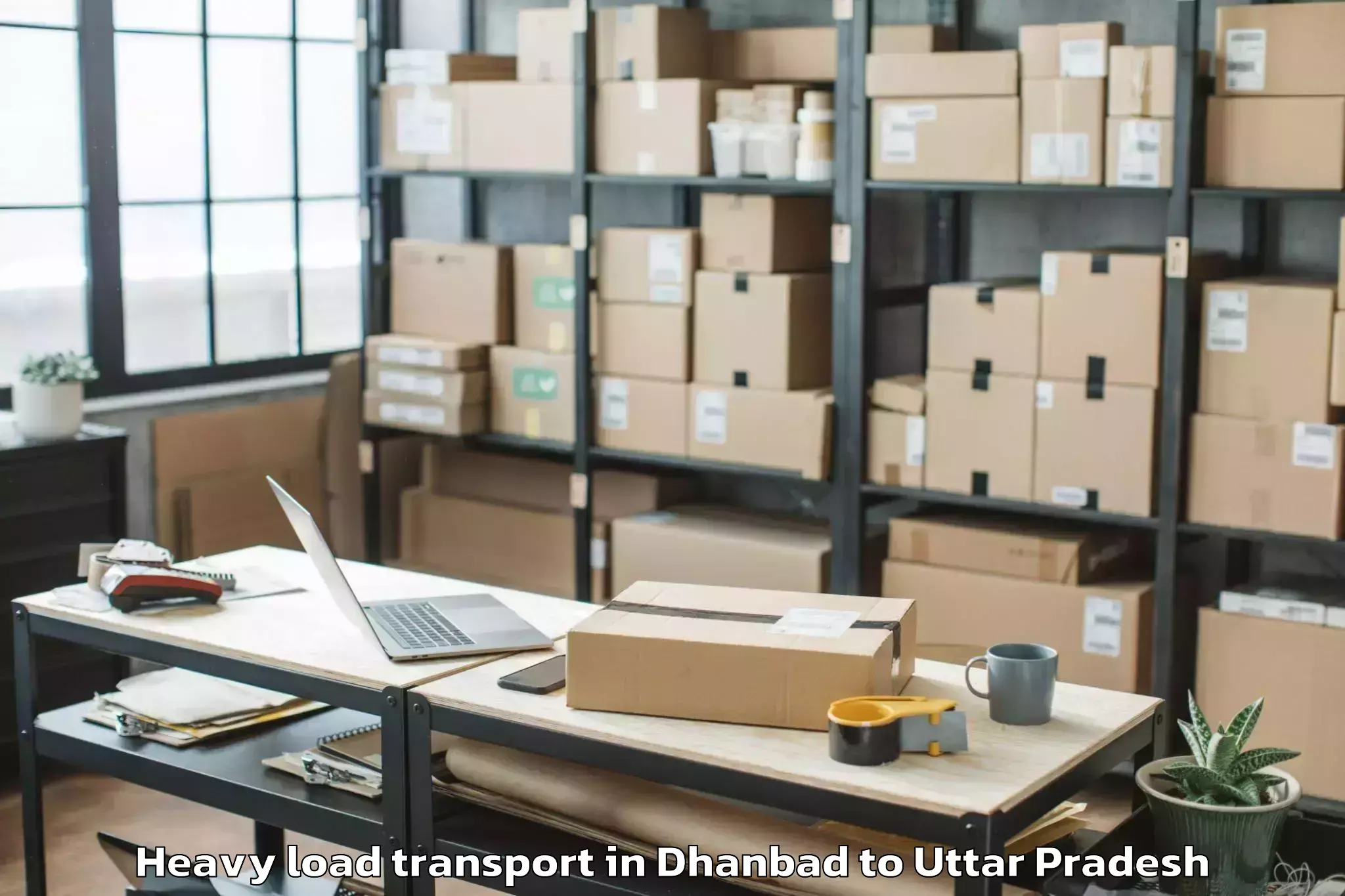 Top Dhanbad to Pilkhua Heavy Load Transport Available